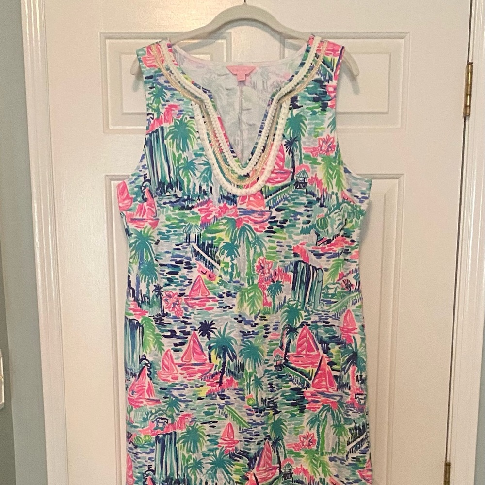 Lilly Pulitzer Tropical V-Neck Dress